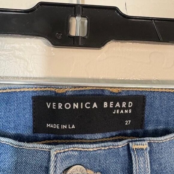 Veronica Beard Jeans Womens 27 Carson Ankle Flare High Rise Raw Hem Made USA - Picture 3 of 9